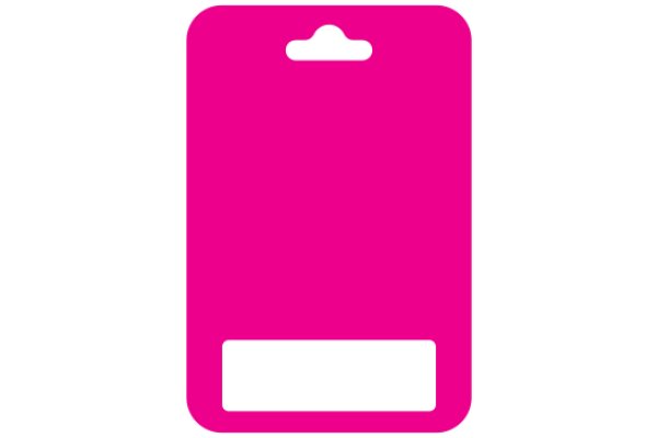 Vibrant Pink Tag with White Border