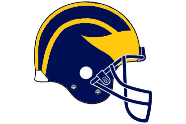 Stylish Blue and Yellow Football Helmet