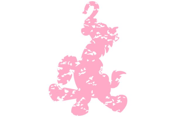 A Playful Pink Silhouette of a Character with a Cute Smile