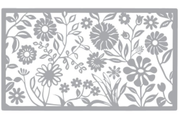 Floral Pattern on a Rectangular Surface