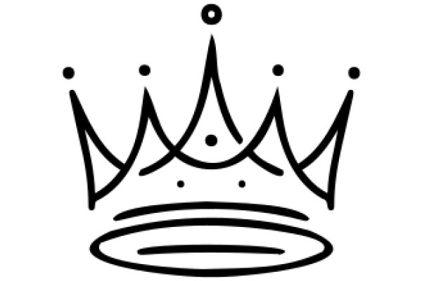 A Simple Line Drawing of a Crown and People