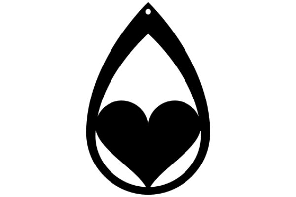 Simplistic Logo of a Heart-Shaped Drop