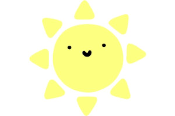 A Yellow Sun Emoji on a White Background