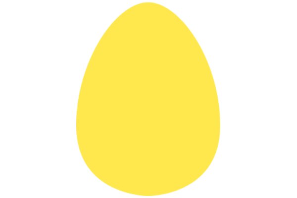 A Solitary Yellow Egg in a White Background