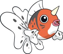 A Playful Encounter: A Cartoon Fish and Butterfly