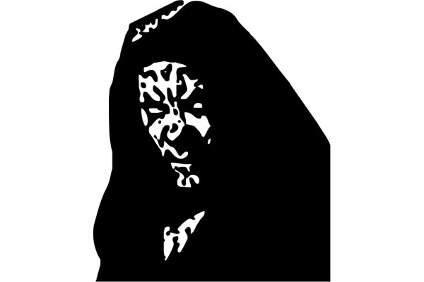 Silhouette of a Face with a Distinctive Pattern