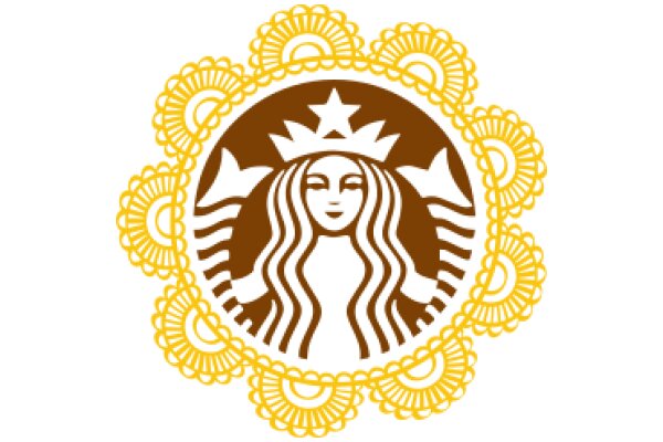 Starbucks Logo with Floral Border Design