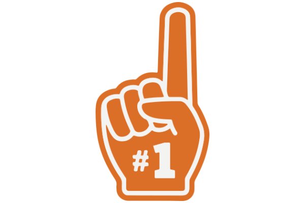 Orange Number One Hand Icon