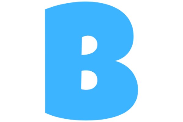 Stylized Letter 'B' in Blue