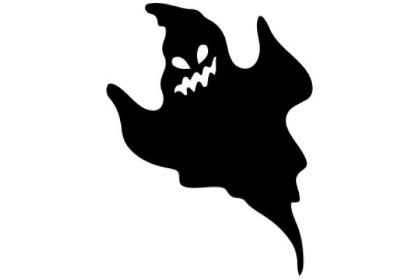 A Silhouette of a Ghostly Figure with a Mischievous Expression