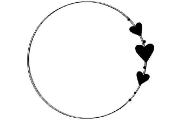 A Simple, Illustration of a Heart-shaped Wreath