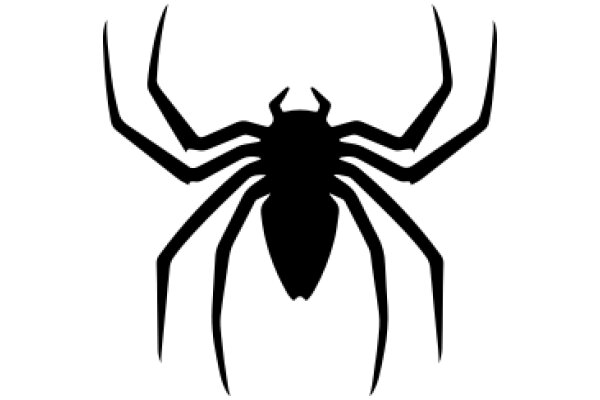 Stylized Black Spider Silhouette