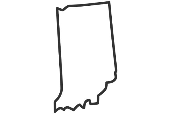 Simplified State Outline: A Graphic Representation of a State's Boundaries