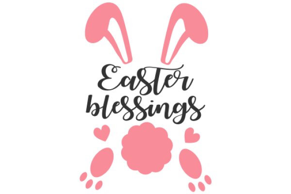 Easter Blessings: A Symbolic Pink Bunny Logo