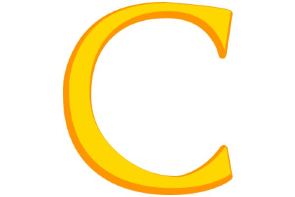 Vibrant Yellow Letter C