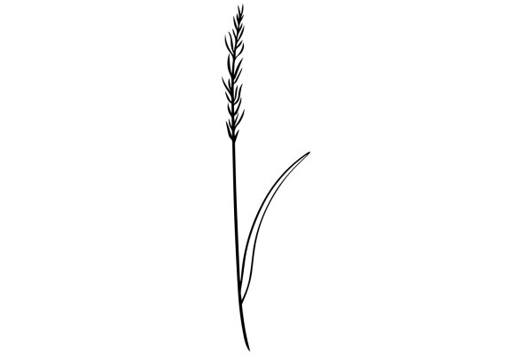 Simplicity in Design: A Single Stalk of Wheat