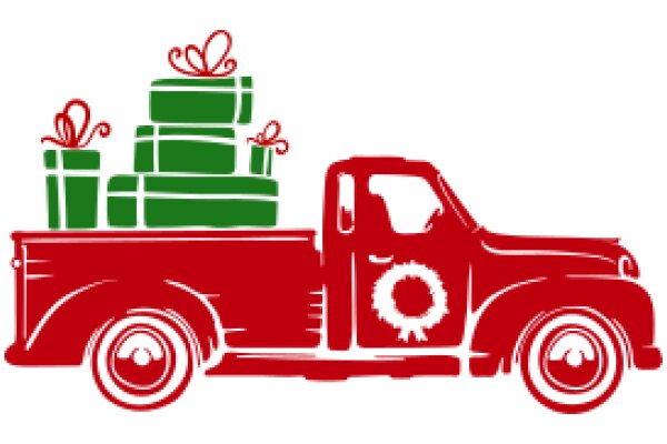 Festive Delivery: A Christmas Truck with Gifts