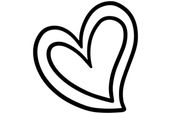 Simplistic Line Art of a Heart