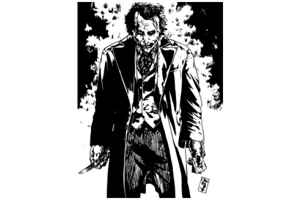 The Joker's Enigmatic Smile: A Illustration