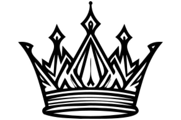 Stylized Crown Icon with Detailed Design