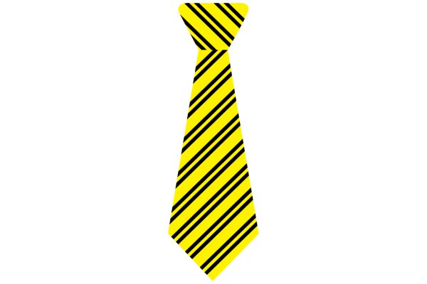 Vibrant Yellow and Black Striped Tie