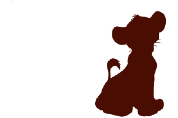 A Silhouette of a Lion on a White Background