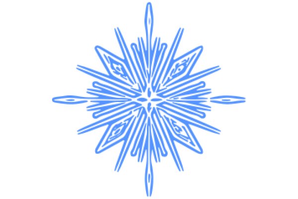 Stylized Blue Starburst Design