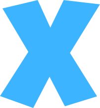 Vibrant Blue X Logo