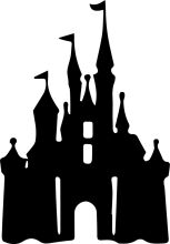 Silhouette of a Castle and Towers