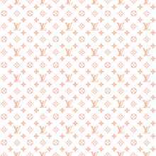 Elegant Pattern of Pink and Orange Louis Vuitton Logos