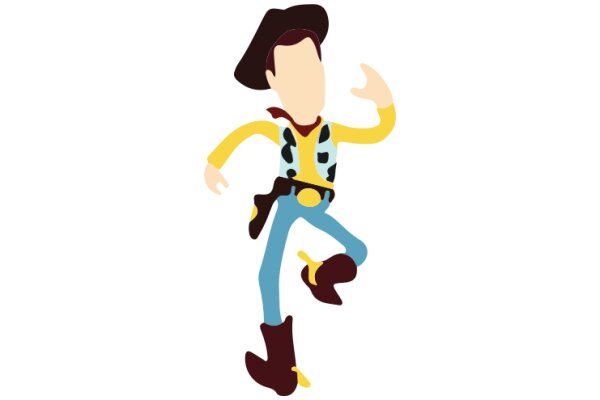 A Cartoon Character in a Cowboy Outfit