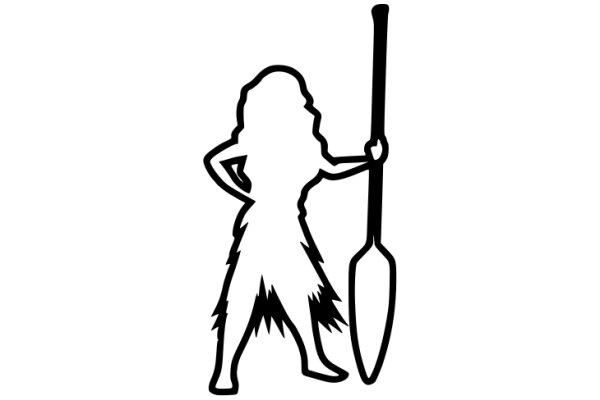 A Silhouette of a Person Holding a Paddle