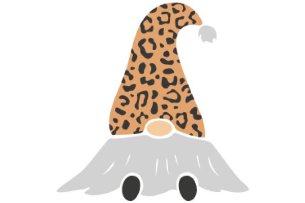 A Whimsical Scene of a Leopard-Printed Hat and a Car