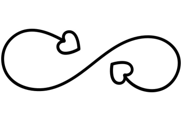 Stylized Infinity Symbol with Heart Accents