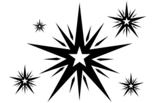 Stylized Starburst Pattern with Stars