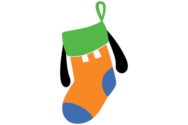 A Playful Illustration of a Sock with a Hat