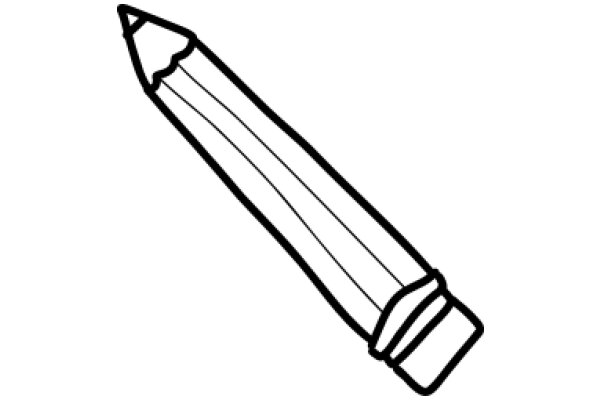 A Simple Line Drawing of a Pencil