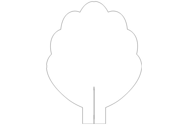 A Simple Line Drawing of a Tree