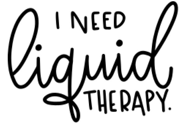 Hand-Drawn Quote: 'I Need Liquid Therapy.'