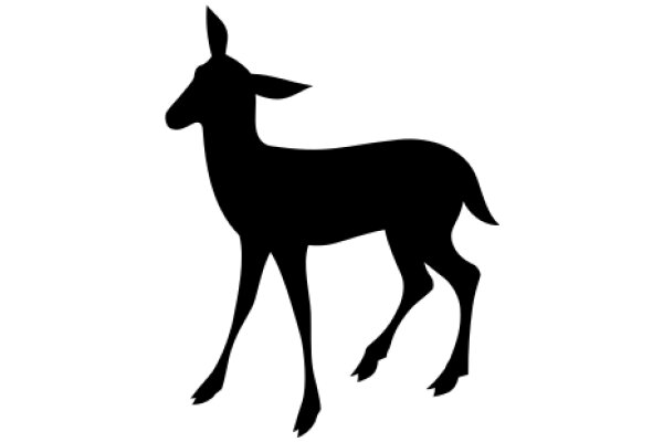 Silhouette of a Deer-like Animal