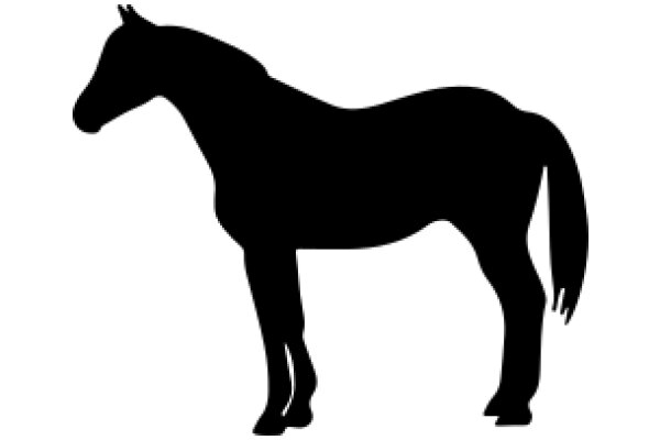 A Solid Silhouette of a Horse