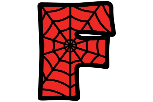 Vibrant Red Spider Web Design