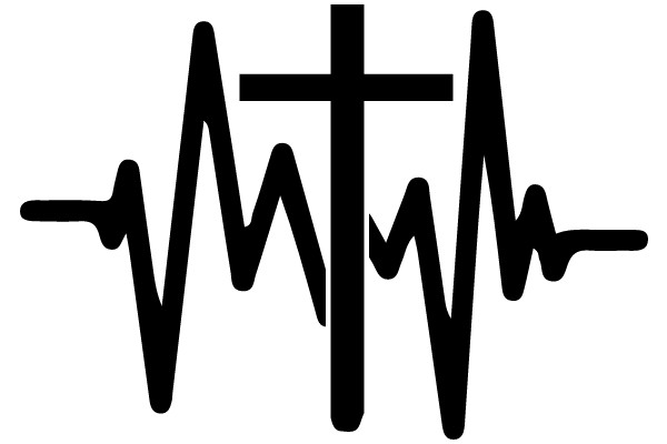 Electrocardiogram with Cross Symbol: A Visual Representation of Faith and Health