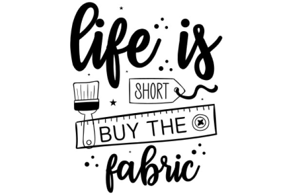 Life is Short, Buy the Fabric: A Quirky Affirmation Poster