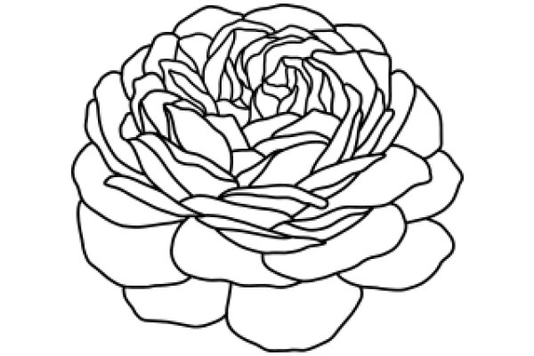 Stylized Flower: A Line Drawing