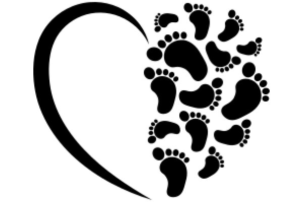 Footprints in a Heart Shape