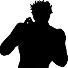 Silhouette of a Man with a Spiky Haircut