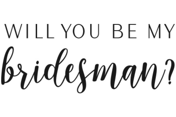 Will You Be My Bridesman?