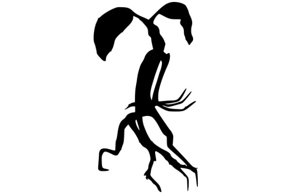 Silhouette of a Humanoid Figure with Large Ears