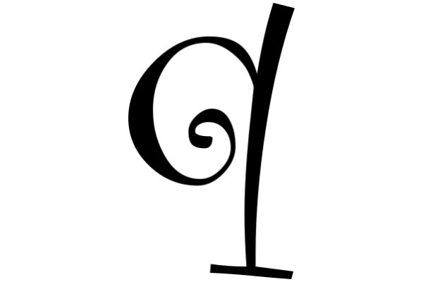 Stylized Letter 'D' with a Swirl Design